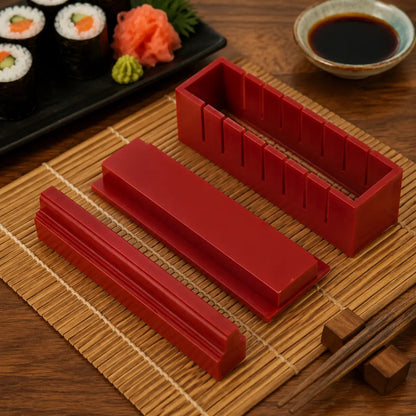 Sushi Mold Household Sushi Tool Set with Seaweed Rice Roll Maker and Nori Complete Kit for Easy Home Cooking