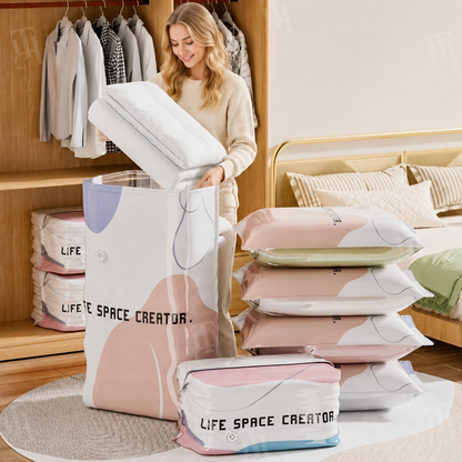 No-Pump 3D Vacuum Storage Bags📦 Triple your closet space without touching a vacuum pump.