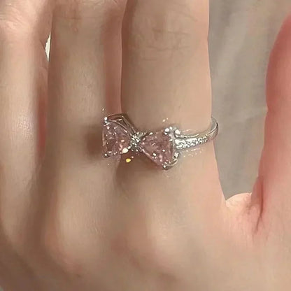 CZTICLE® Modischer, verstellbarer Ring mit Schleife