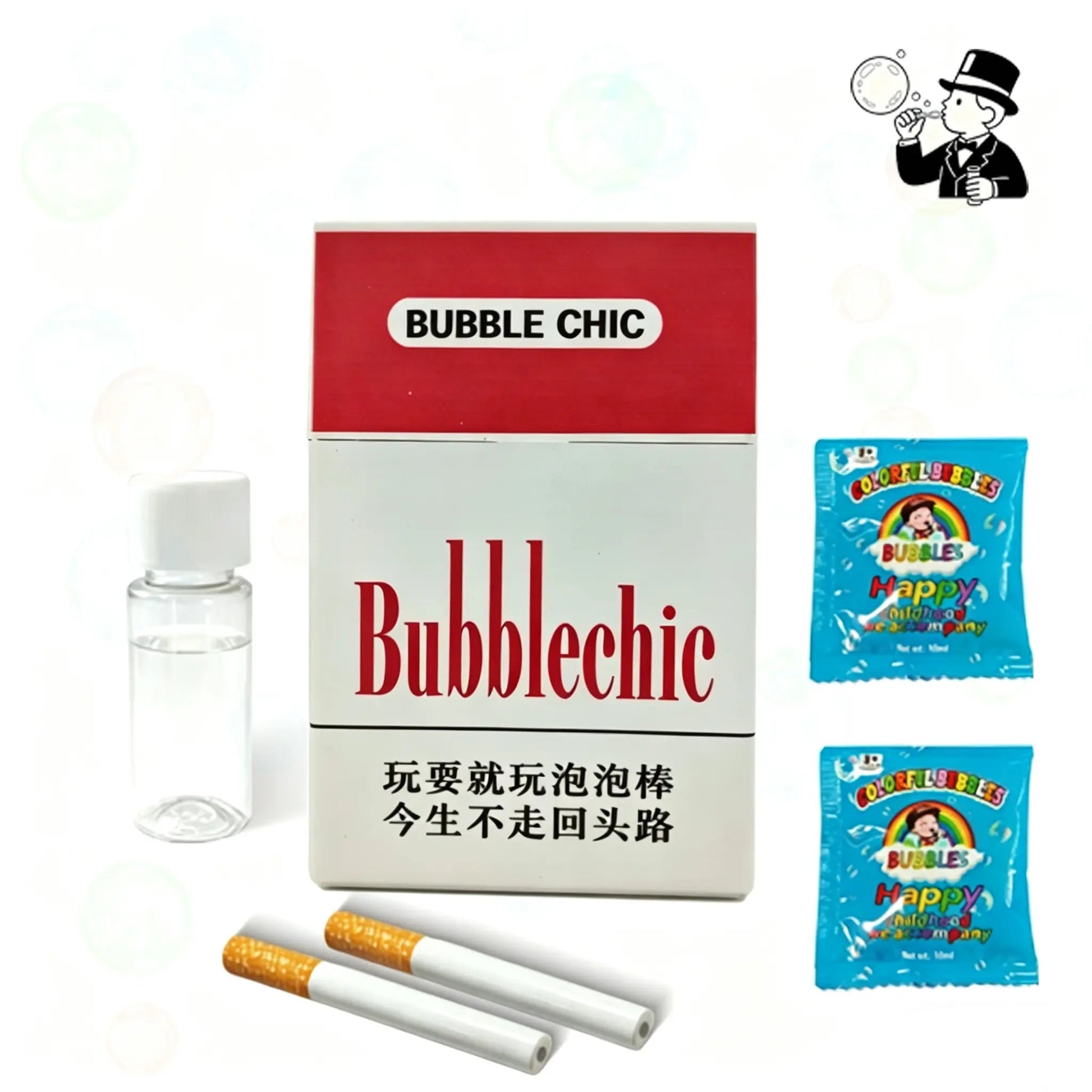 Summervibes Bubble Cigarette Stress Relief Toy Fake Cigarette Mini Bubble Blower Bubble Sticks Relaxation Birthday Christmas Party Gift for Men Women