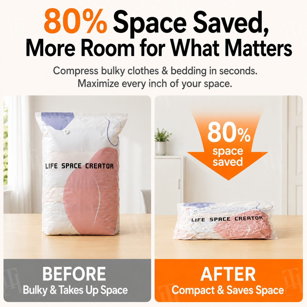 No-Pump 3D Vacuum Storage Bags📦 Triple your closet space without touching a vacuum pump.