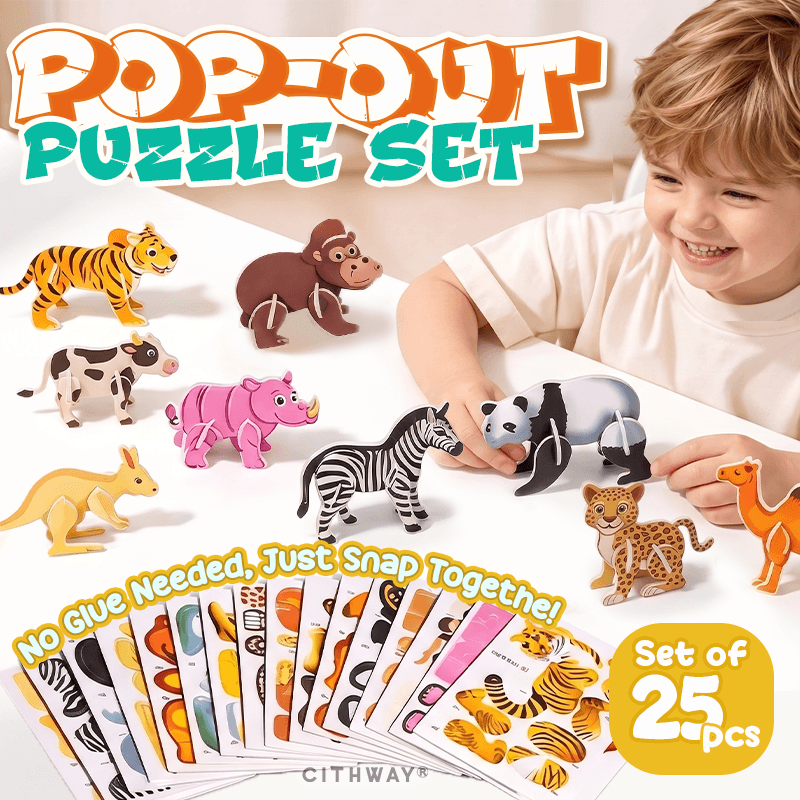 Cithway® 3D Pop-Out Puzzle Set