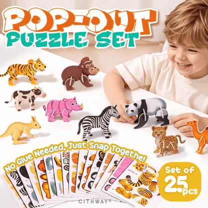 Cithway® 3D Pop-Out Puzzle Set