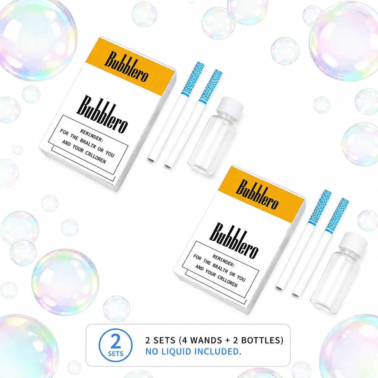 Summervibes Bubble Cigarette Stress Relief Toy Fake Cigarette Mini Bubble Blower Bubble Sticks Relaxation Birthday Christmas Party Gift for Men Women