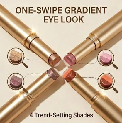 Buy 1 Get 3 Free --3 Color Eyeshadow Stick，New Long Lasting & Waterproof Creamy Eye Shadow，Portable Glitter Shadow for Women，Smudge-Proof Long Lasting，Shimmer Shadow for Day and Night (Fine Shimmer Brownish Orange)
