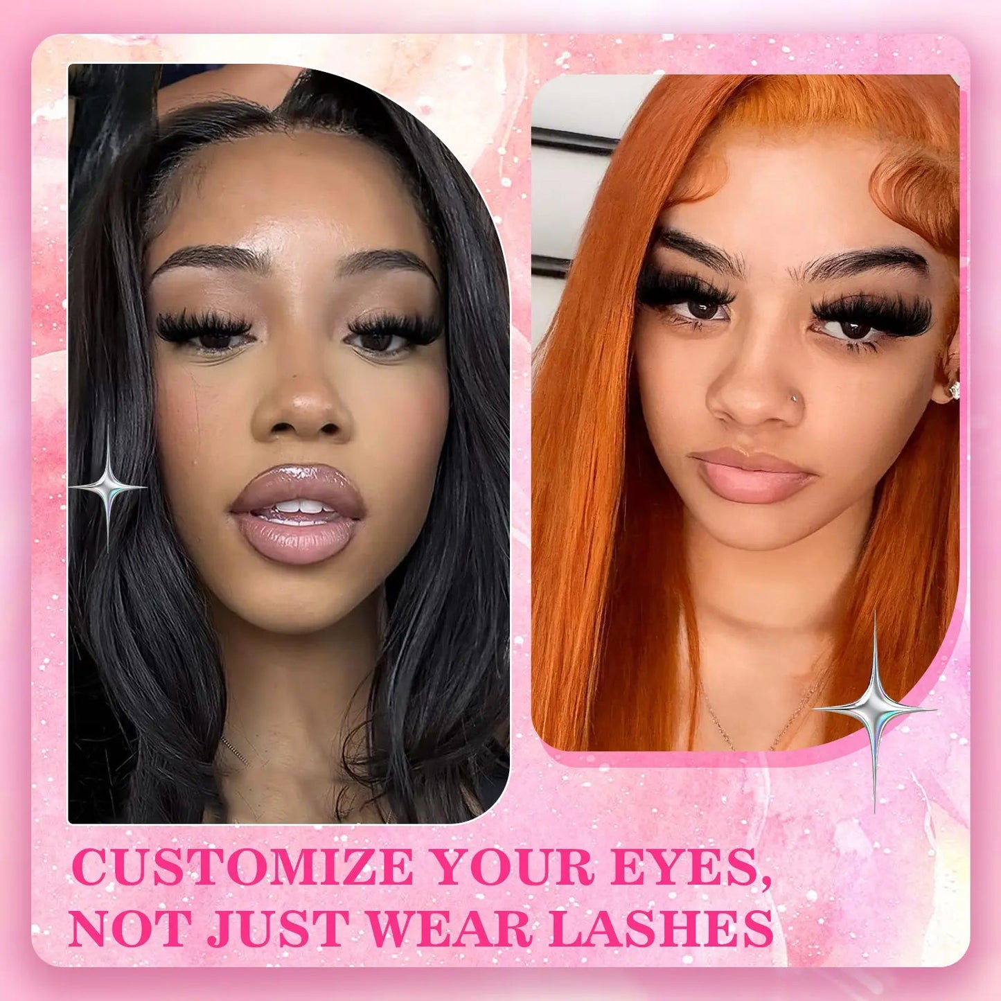 Fluffy Lash Clusters Thick 280D Volume Eyelash Clusters 12-25Mm Wispy Individual Lashes D Curly Cluster Eyelash Extensions DIY Lash Extension for Beginners
