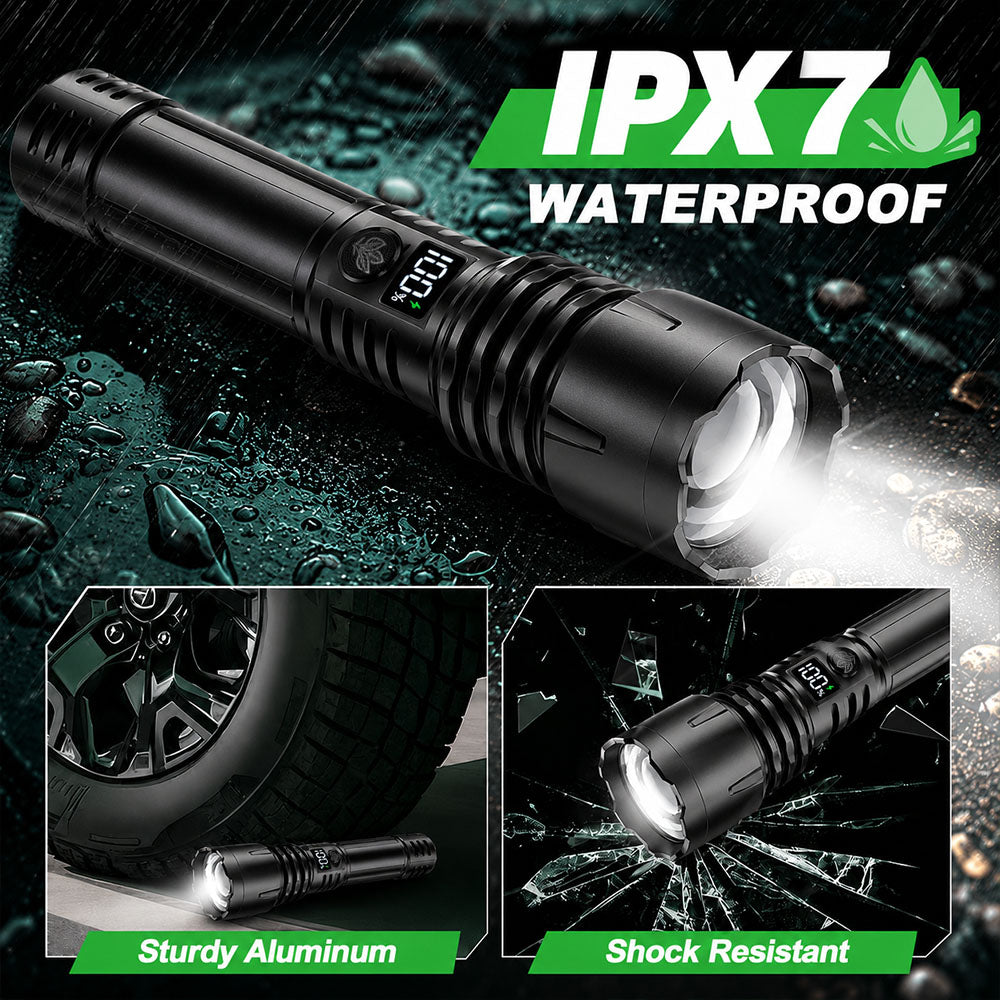 🔦2026 New Tactical Survival Flashlight｜2M+ Sold, 80X Brightness, 120H Runtime, Military‑Grade COB LED🏆