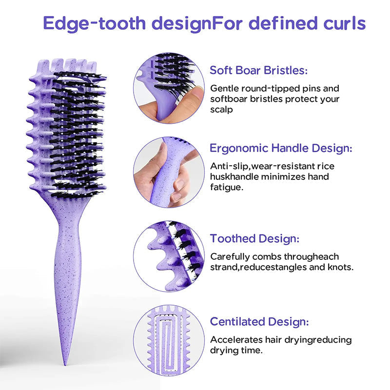 Ventilated Detangling Brush for Curly Hair