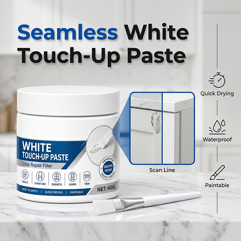 🎉2026 HOT SALE🎉 🏆50K+ SOLD! 🏠🖌️ 50% OFF! ⚡White Furniture Touch-Up Paste with Brush