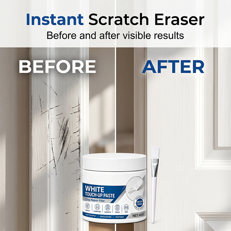 🎉2026 HOT SALE🎉 🏆50K+ SOLD! 🏠🖌️ 50% OFF! ⚡White Furniture Touch-Up Paste with Brush