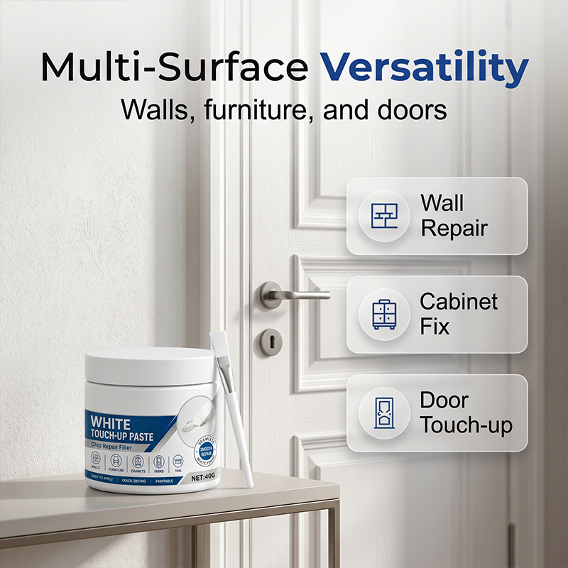 🎉2026 HOT SALE🎉 🏆50K+ SOLD! 🏠🖌️ 50% OFF! ⚡White Furniture Touch-Up Paste with Brush