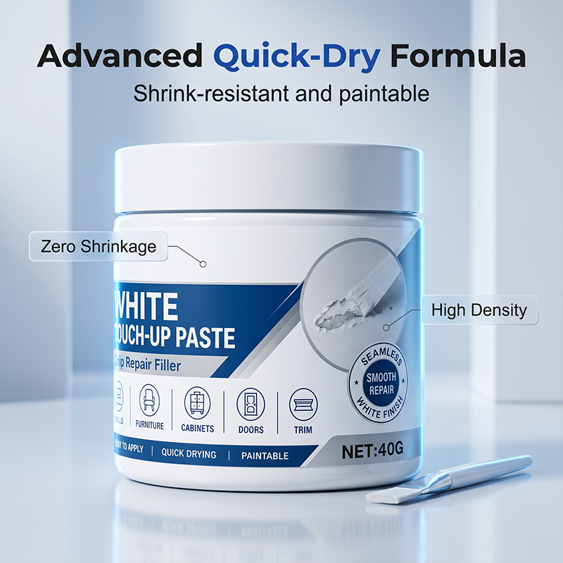 🎉2026 HOT SALE🎉 🏆50K+ SOLD! 🏠🖌️ 50% OFF! ⚡White Furniture Touch-Up Paste with Brush