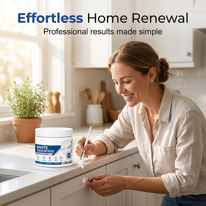 🎉2026 HOT SALE🎉 🏆50K+ SOLD! 🏠🖌️ 50% OFF! ⚡White Furniture Touch-Up Paste with Brush