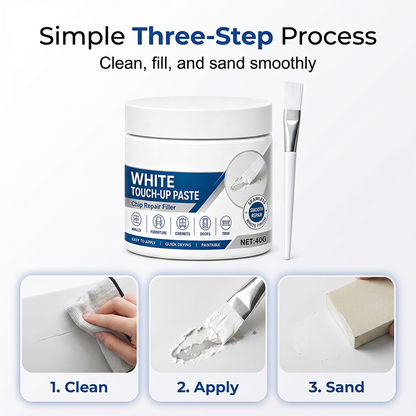 🎉2026 HOT SALE🎉 🏆50K+ SOLD! 🏠🖌️ 50% OFF! ⚡White Furniture Touch-Up Paste with Brush