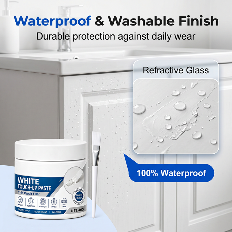 🎉2026 HOT SALE🎉 🏆50K+ SOLD! 🏠🖌️ 50% OFF! ⚡White Furniture Touch-Up Paste with Brush